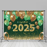 Aperturee - Gold Sparkling Balloon Green Bokeh Grad Photo Backdrop
